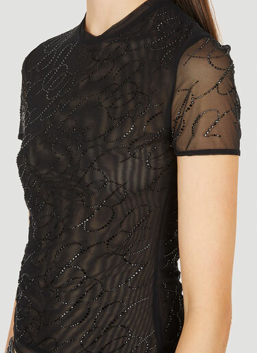 Blumarine 크리스털 B T-셔츠 블랙 blm0252004