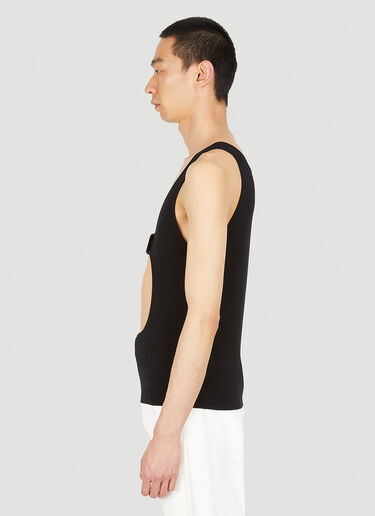 Courrèges Knit Circle Tank Top Black cou0148014