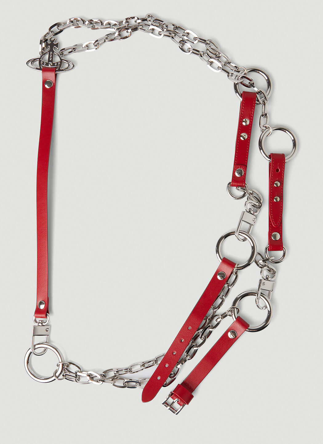 Belt with cheap hoops and chains