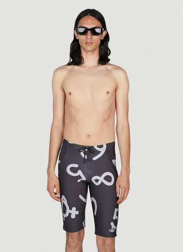 Vivienne Westwood Graphic Print Swim Bermudas Black vvw0152009