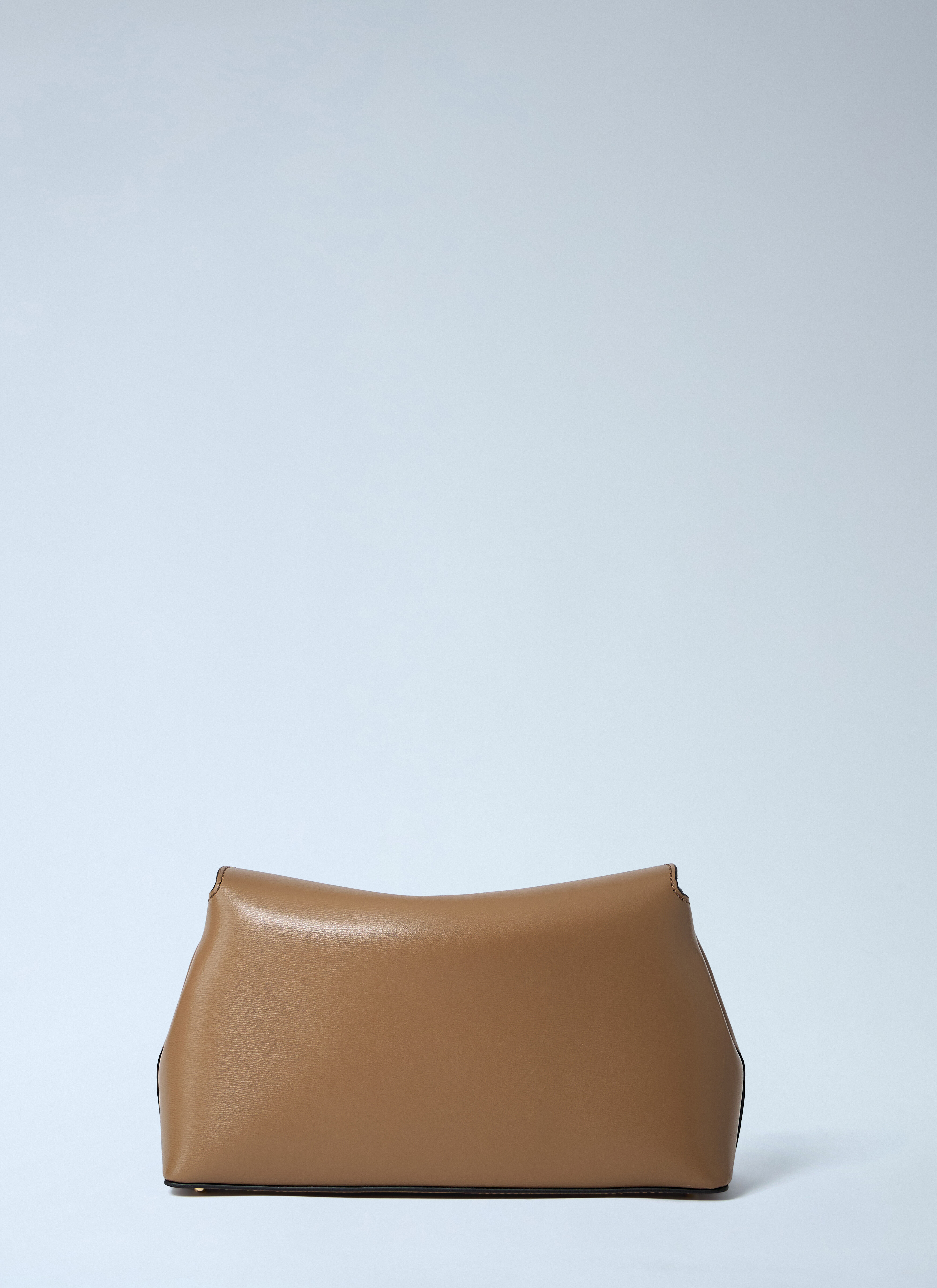 TOTEME Women's' T-Lock Smooth Leather Clutch Bag in Camel | LN-CC®