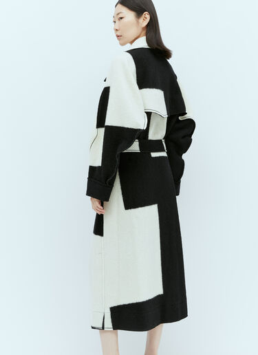 Issey Miyake 컬러 블록 코트 화이트 ism0254005