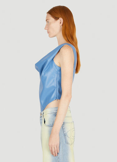 Petra Cowl Neck Top Nanushka Petra Cowl Neck Top Blue nan0249003