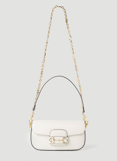 Gucci 1955 Horsebit Shoulder Bag White guc0252021