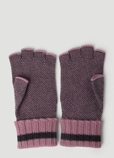 Gucci GG Jacquard Fingerless Gloves Pink guc0251149