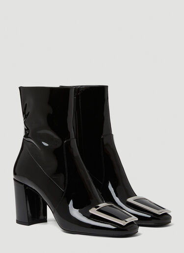 Saint Laurent Maxine Patent Ankle Boots Black sla0248019