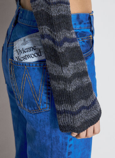 Vivienne Westwood Bedrock Cropped Knit Top Blue vvw0255033