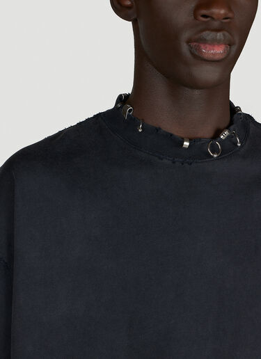 Balenciaga Pierced Oversized T-Shirt Black bal0154013