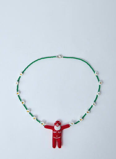 Walter Van Beirendonck Daisy Necklace Red wlt0160023
