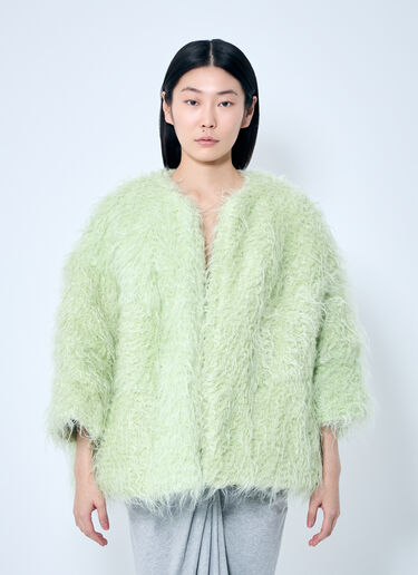 Dries Van Noten Voilin 仿皮草夹克  绿色 dvn0258004