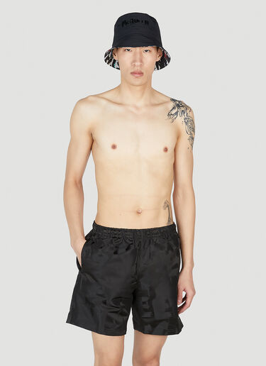 Alexander McQueen Graffiti Swim Shorts Black amq0151030