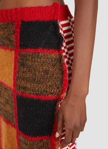 Marni Contrast Knit Skirt Red mni0249011