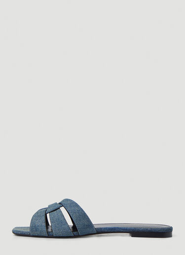 Saint Laurent Tribute Denim Sandals Blue sla0247073