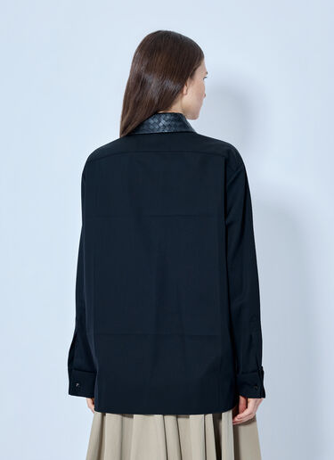 LN-CC® - Bottega Veneta: Light Wool Twill Shirt - Black Bottega Veneta Light Wool Twill Shirt Black bov0265066