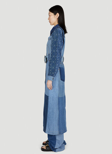 Marine Serre Moon Print Denim Coat Blue mrs0252001