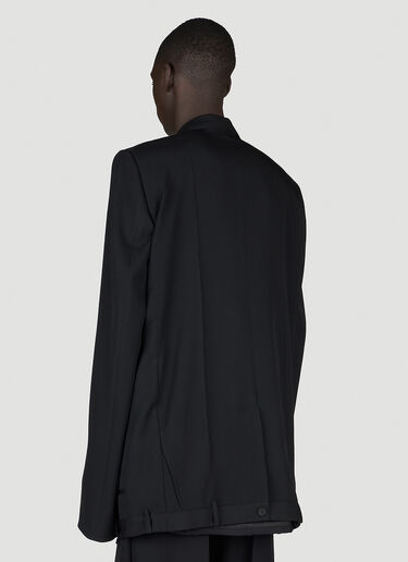 Balenciaga Deconstructed Double-Breasted Blazer Black bal0354001