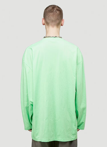 Balenciaga Logo Motif T-Shirt Green bal0143027