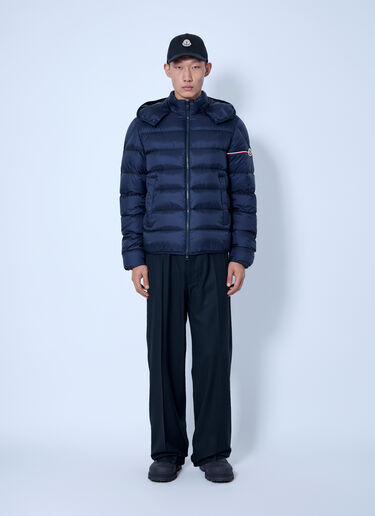 LN-CC® - Moncler: Ravenlock Hooded Short Down Jacket - Dark Blue Moncler Ravenlock Hooded Short Down Jacket Dark Blue mon0166043
