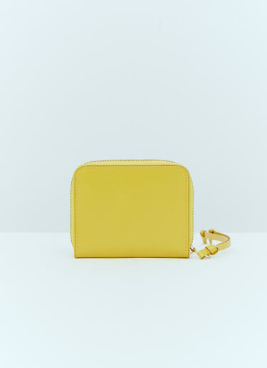 Dries Van Noten Zip Around Leather Wallet Yellow dvn0254053