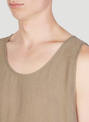 Our Legacy Muck Ruffle Tank Top Beige our0153019