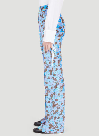 Acne Studios Floral Velvet Pants Light Blue acn0246041