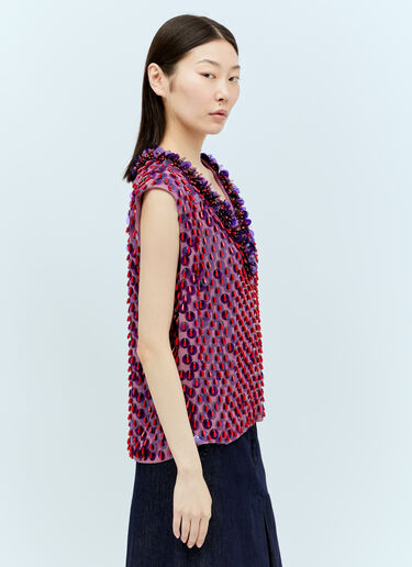 Dries Van Noten Sequin-Embellished Top Purple dvn0256014