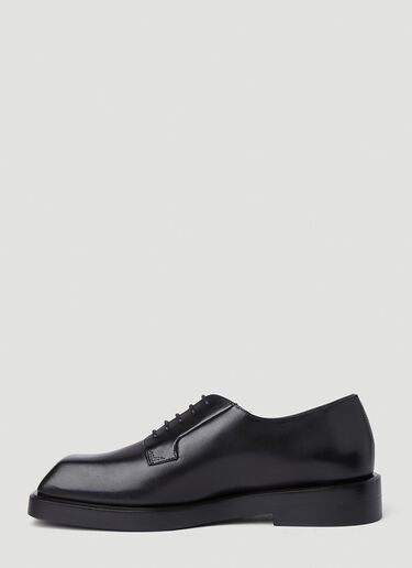 Versace Square Toe Derby Shoes Black ver0151031