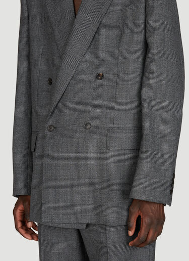 Balenciaga Prince Of Wales Regular Fit Blazer Grey bal0155004