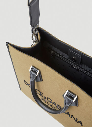 Dolce & Gabbana 刺绣徽标托特包 绿色 dol0147048