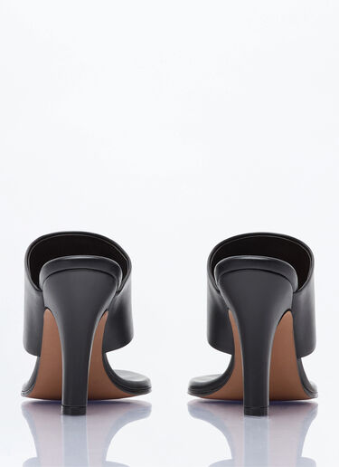 The Row Leather Signum Heel Sandals Black row0258024