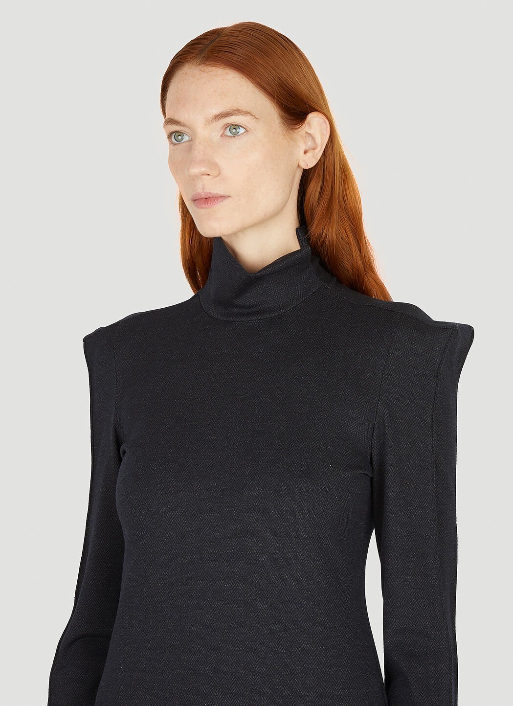 Kiko Kostadinov Deco Shoulder Top in Black | LN-CC
