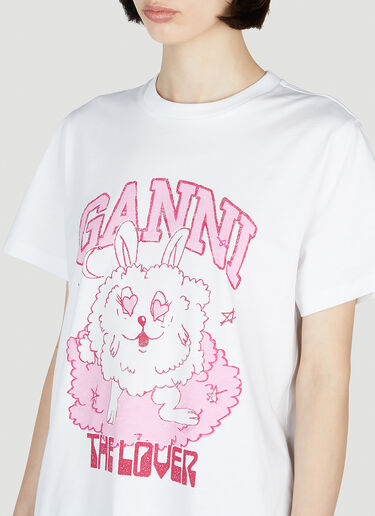 Love Bunny Short Sleeve T-Shirt GANNI Love Bunny Short Sleeve T-Shirt White gan0253097