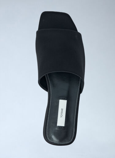 Satin Bandeau Slides TOTEME Satin Bandeau Slides Black tot0261053