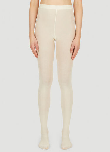 Durazzi Milano Intarsia Tights Cream drz0250036