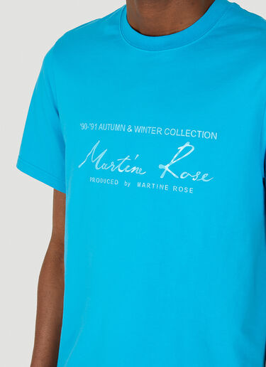 Martine Rose Logo Print T-Shirt Blue mtr0147015