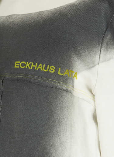 Eckhaus Latta Lapped Baby Turtleneck Top Grey eck0248005