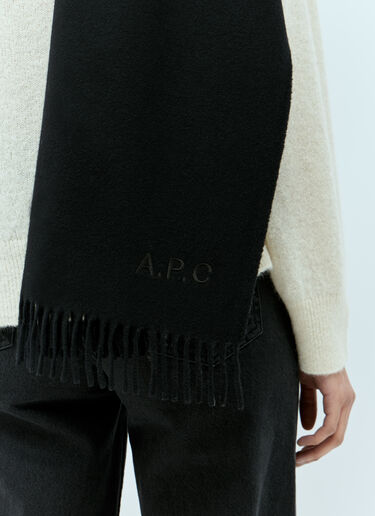 A.P.C. Alix Brodée Scarf Black apc0255013