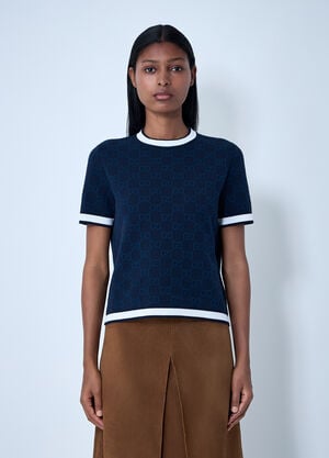 Gucci GG Jacquard Top Navy guc0261109
