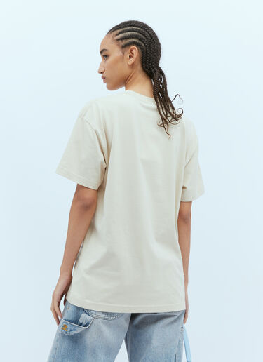 Jacquemus Logo Print T-Shirt Beige jac0354002