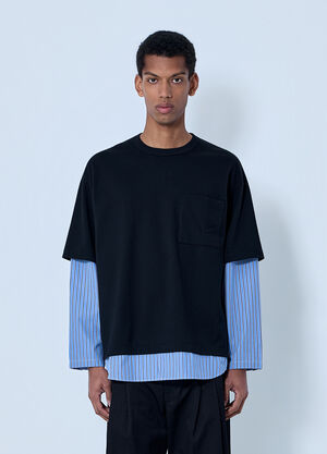 Comme des Garçons Homme Layered Crewneck T-Shirt Black cdh0164004