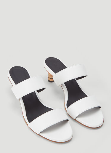 MM6 Maison Margiela Cork-Heel Sandals White mmm0243035