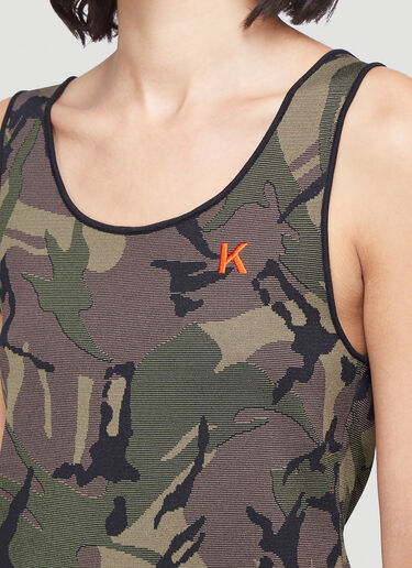 Kwaidan Editions Camouflage-Print Tank Top Brown kwe0240009