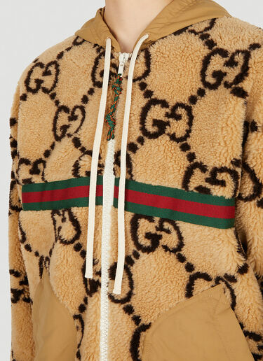 Gucci Maxi GG Faux Fux Sweatshirt Beige guc0251053