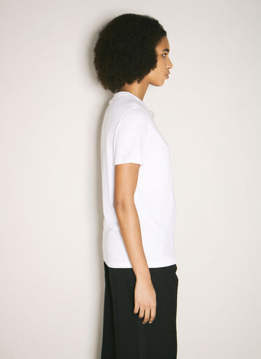Prada Embroidered Triangle T-Shirt White pra0259018