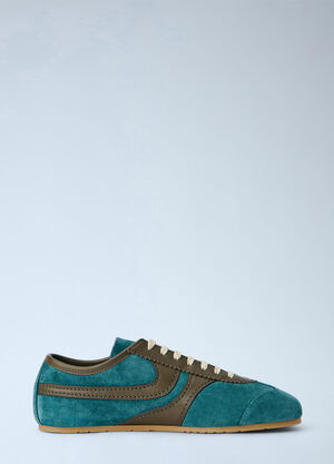 Dries Van Noten Suede Panel Sneakers Light Blue dvn0165028