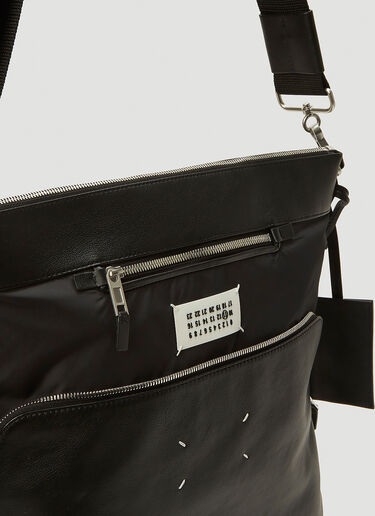 Maison Margiela Zero Impact Leather Crossbody Bag Black mla0143034