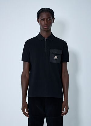 Moncler 徽标图案 polo 衫 黑色 mon0162009