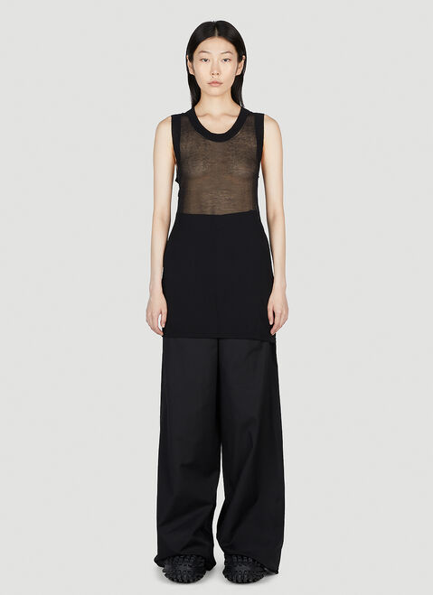 Ann Demeulemeester Gaetane ネットタンクトップ Purple ann0254015