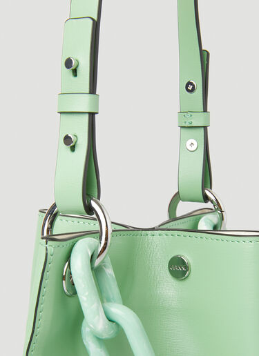 GANNI Diamond Small Bucket Bag Green gan0251105