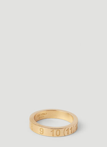 Maison Margiela Number Logo Slim Ring Gold mla0245029